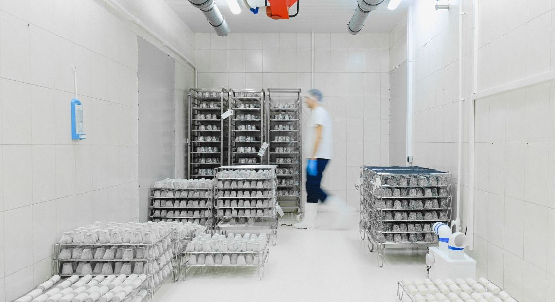 Temperature-controlled refrigerated transport at logistics terminal