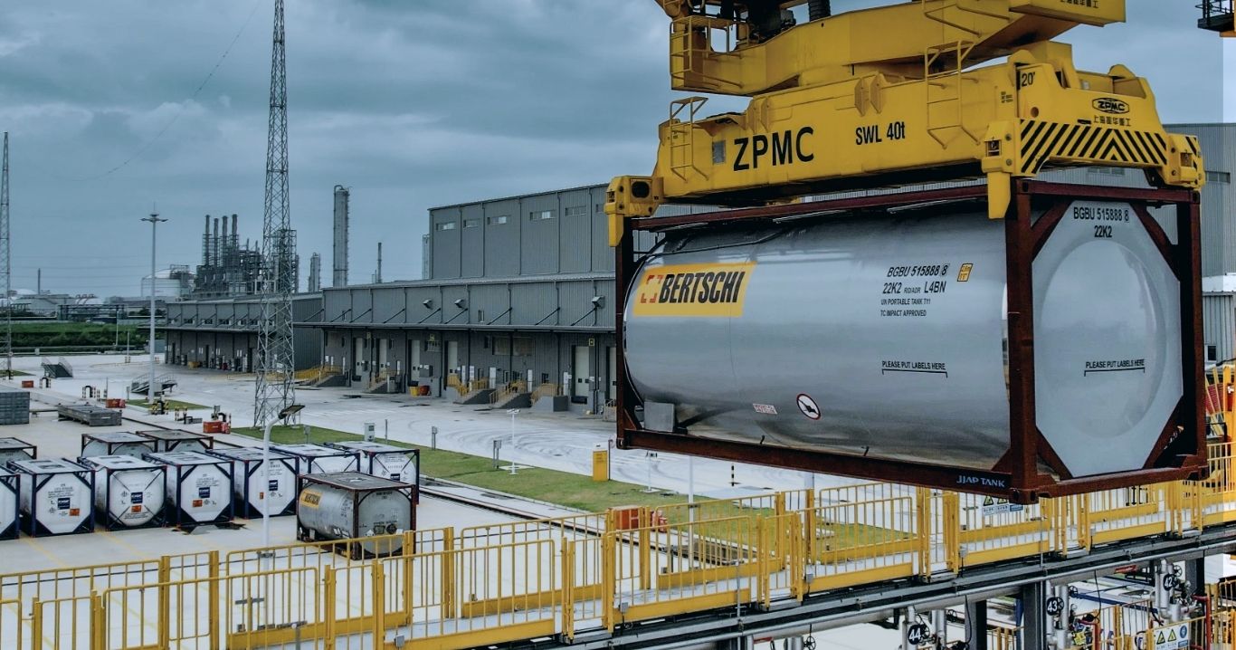 Giant Transporter ISO tank logistics operations in Indonesia