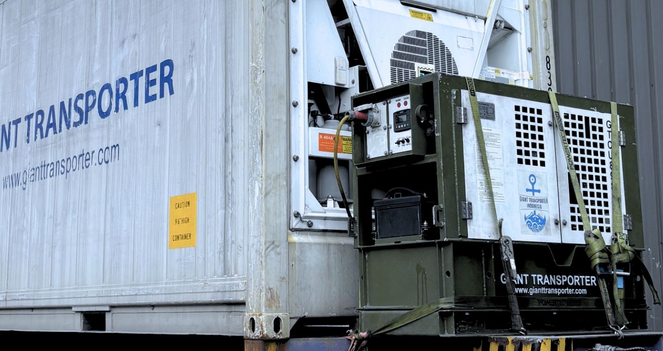 Genset rental equipment during cargo handling operations